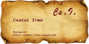 Csatai Irma névjegykártya